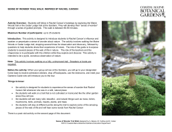 SENSE OF WONDER TRAIL WALK: INSPIRED BY RACHEL