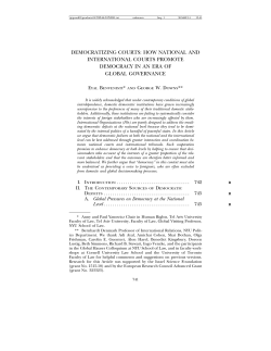 democratizing courts: how national and international courts promote