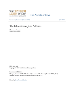 The Education of Jane Addams