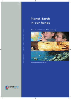 Planet Earth in our hands - International Year of Planet Earth