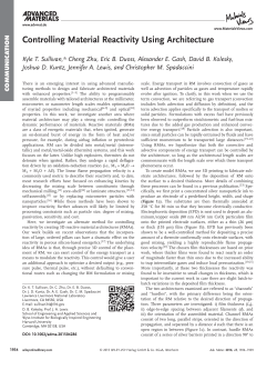 Controlling Material Reactivity Using Architecture