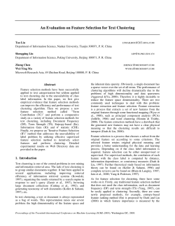 An Evaluation on Feature Selection for Text