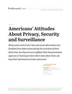 American`s attitude about Privacy, Security and