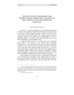 the sentencing commission and prosecutorial