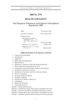Dangerous Substances and Explosive