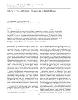 ERPs reveal subliminal processing of fearful faces