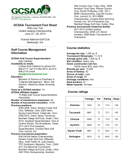 GCSAA Tournament Fact Sheet Golf Course Management