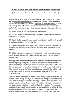 The Craft of Writing Policy - St Nicholas _Primary School, Henstridge