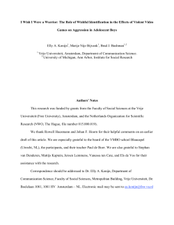 I Wish I Were a Warrior: The Role of Wishful Identification in the