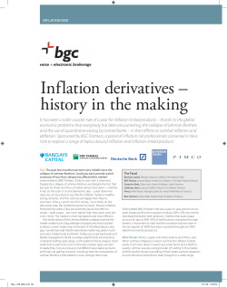 Inflation derivatives &ndash; history in the making