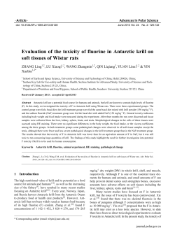 Evaluation of the toxicity of fluorine in Antarctic krill on soft tissues of