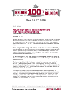 Kelvin High School to mark 100 years with Reunion Celebrations