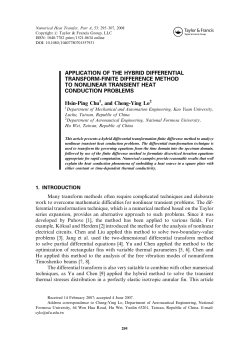 APPLICATION OF THE HYBRID DIFFERENTIAL TRANSFORM