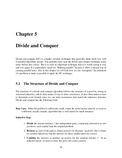 Chapter 5 Divide and Conquer
