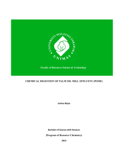 CHEMICAL DIGESTION OF PALM OIL MILL