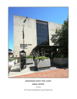 2015 Annual Report - Washtenaw County Trial Court