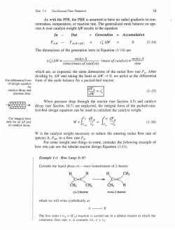 centration, temperature, or reaction rate. The generalized mole