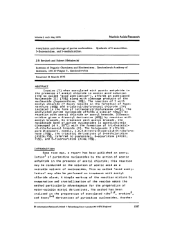Acetylation and cleavage of purine nucleosides. Synthesis of 6