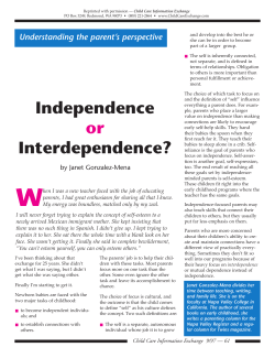 Independence or Interdependence?