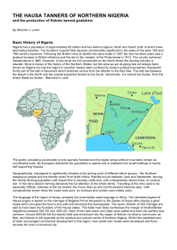 the hausa tanners of northern nigeria