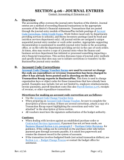Section 4.06 Journal Entries