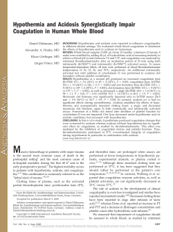 Hypothermia and Acidosis Synergistically Impair