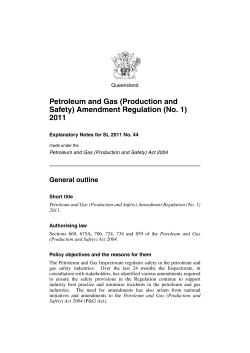 Petroleum and Gas - Queensland Legislation