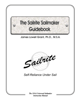 things to avoid when using the sailrite sailmaker