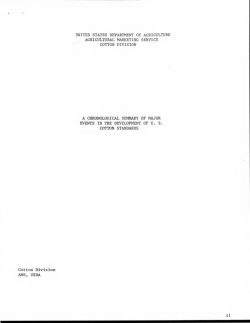 UNITED STATES DEPARTMENT OF AGRICULTURE