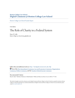 The Role of Charity in a Federal System