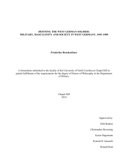 DEFINING THE WEST GERMAN SOLDIER: MILITARY