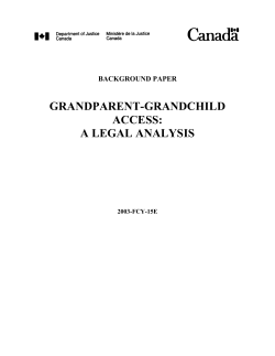grandparent-grandchild access: a legal analysis