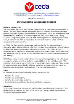 SAFE GUARDING VULNERABLE PERSONS