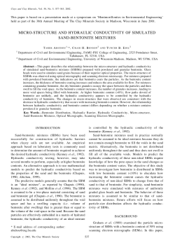 Micro-structure and hydraulic conductivity of simulated sand