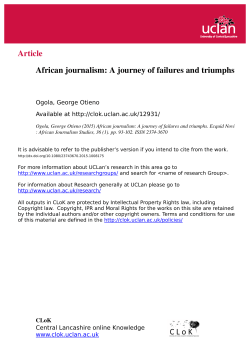 Article African journalism: A journey of failures and - CLoK