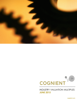 Q2 2015 Valuation Multiples Update