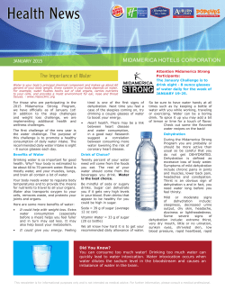 The Importance of Water