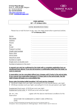 Crowne Plaza Brugge Burg 10 - 8000 Brugge, Belgium tel +