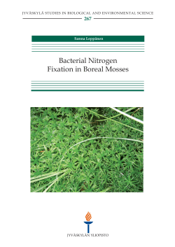Bacterial nitrogen fixation in boreal mosses