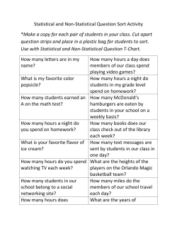 Statistical and NonStatistical Question Sort
