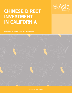 Chinese Direct Investment in California