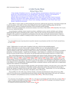 Eigen, M. (2004). A little psyche music. Psychoanal. Dial., 14:119-130.