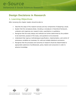 Design Decisions in Research
