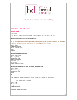 Gift Registry Outline