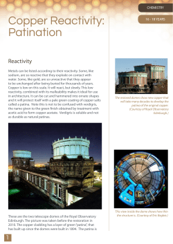 Copper Reactivity: Patination