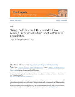 German Literature as Evidence and Confession of Reunification