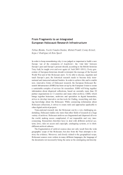 From Fragments to an Integrated European Holocaust