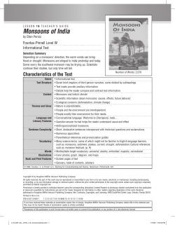 Monsoons of India - Houghton Mifflin Harcourt