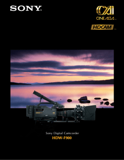 HDW-F900 - BroadcastStore.com