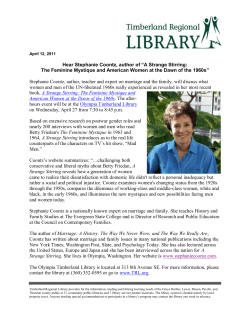 Hear Stephanie Coontz, author of &ldquo;A Strange Stirring: The Feminine